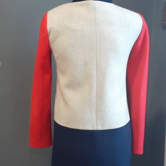 J.Crew Colorblock Coat - Size 00 - Picture 7 of 15